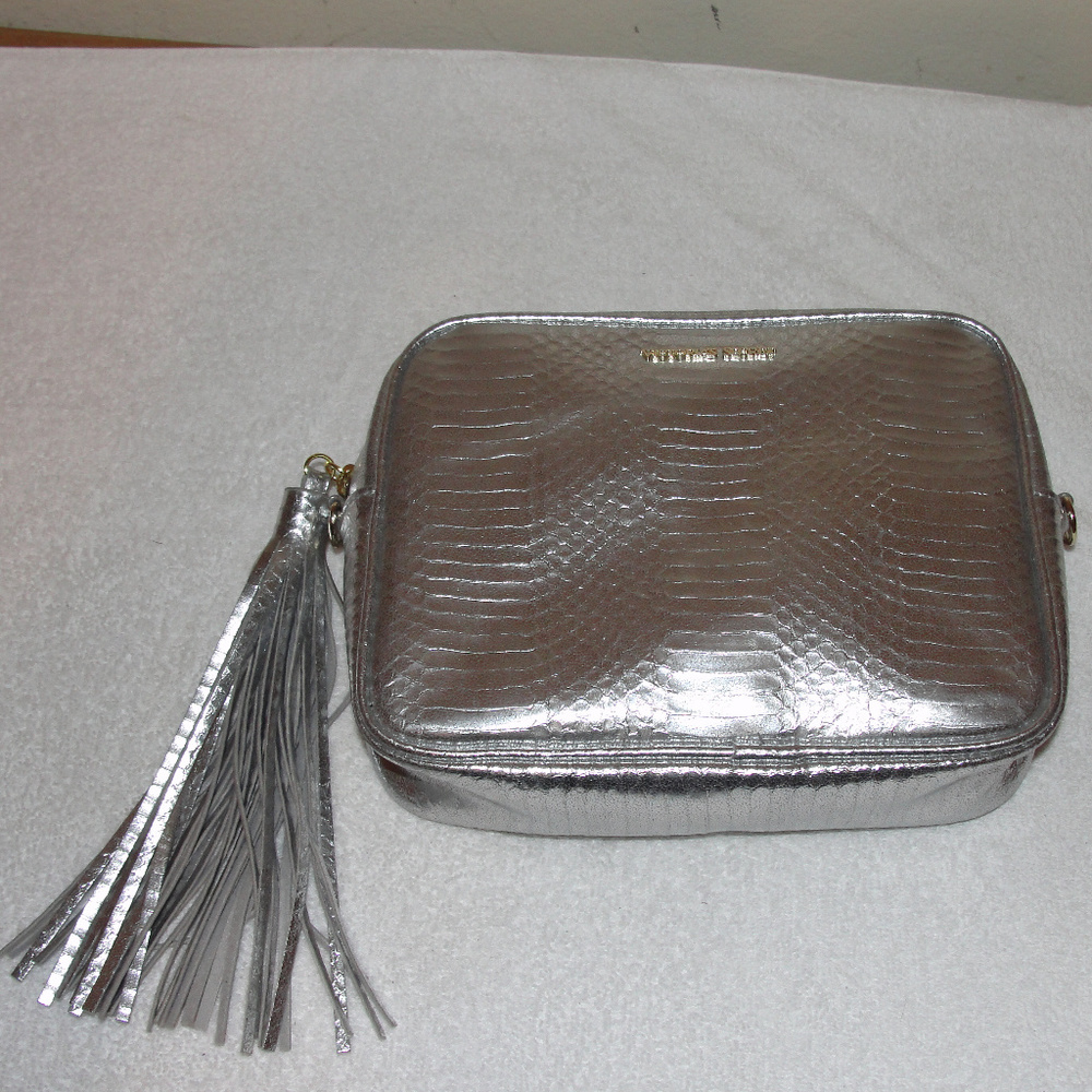 Victoria's Secret Cosmetics Bag Silver Shine